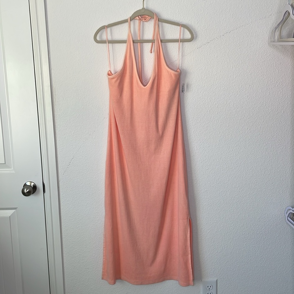 Old Navy Fitted Ribbed Knit Halter MIDI Dress NWT Size XXL - Picture 3 of 11